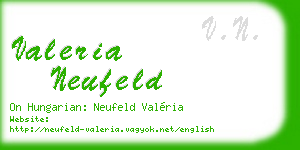 valeria neufeld business card